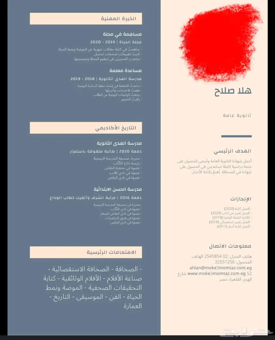 إنشاء سيرة ذاتية عربي أو إنجليزي 0