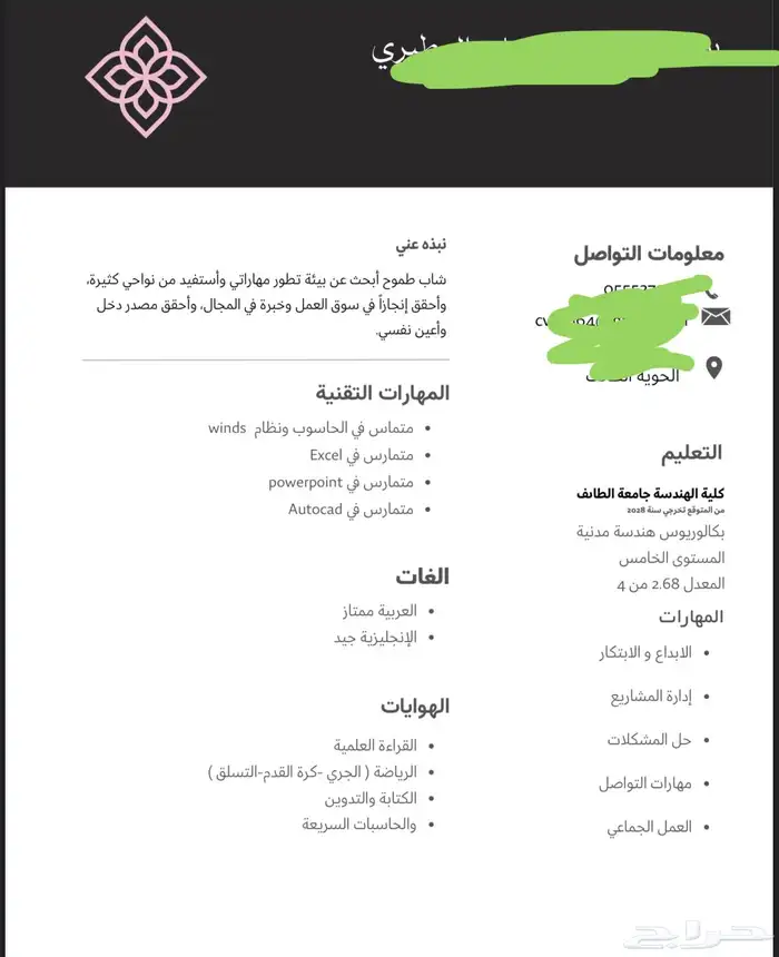 مصمم سيرة ذاتية CV بسعر رمزي وسريع الاستلام 0
