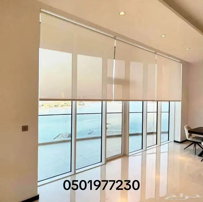 ستائر رول يدوي وكهربائي ستاير رول مع ضمان 0