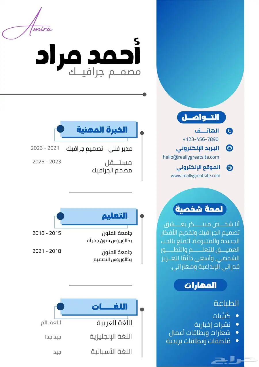 تصميم سيرة ذاتيه بنظام ATS 10