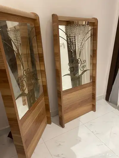 mirror with wooden board   light 0