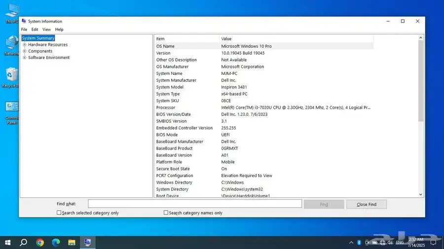 Laptop DELL Inspiron 3481 I3-7Gen 4GB 256SSD Intel HD-620 2