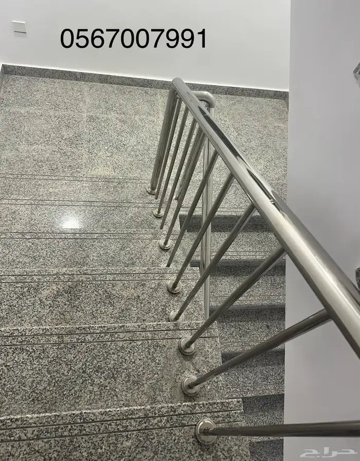 ورشة استنلس استيل دربزان درج حواجز شبابيك 71