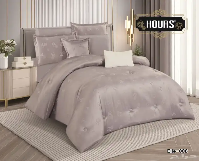 مفرش نفرين 8قطع صيفي فاخر حرير من أشهر الماركات العالميه 6