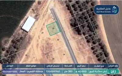 ارض سكنية للبيع في العمار 1
