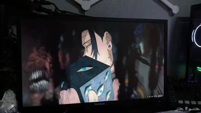 شاشه viewsonic 144hz مع كامل ملحقاته ب استثناء الكرتون 0