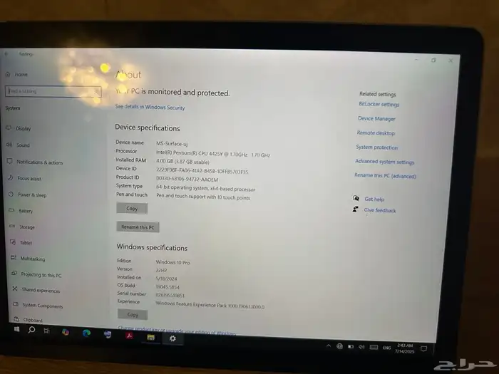 Microsoft surface go 2 9