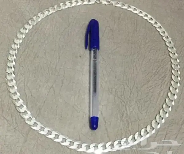 مستعمل عقد فضة سلسال فضه ايطالي شكل سلسلة صب ثقيل 70 جرام 1
