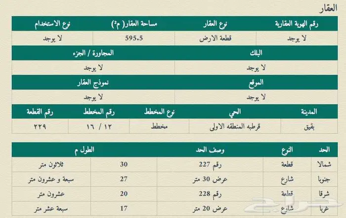 ارض حي قرطبة بقيق لليع 0