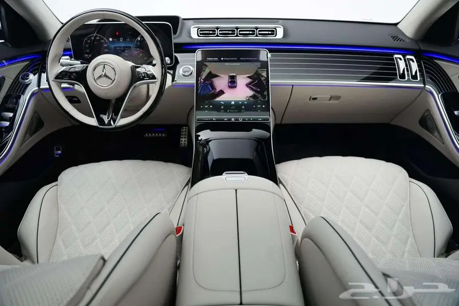 مرسيدس S 500 موديل 2025 أصفار خليجي رمادي فاتح أبيض 6