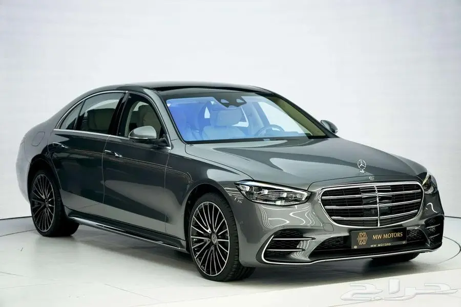 مرسيدس S 500 موديل 2025 أصفار خليجي رمادي فاتح أبيض 0
