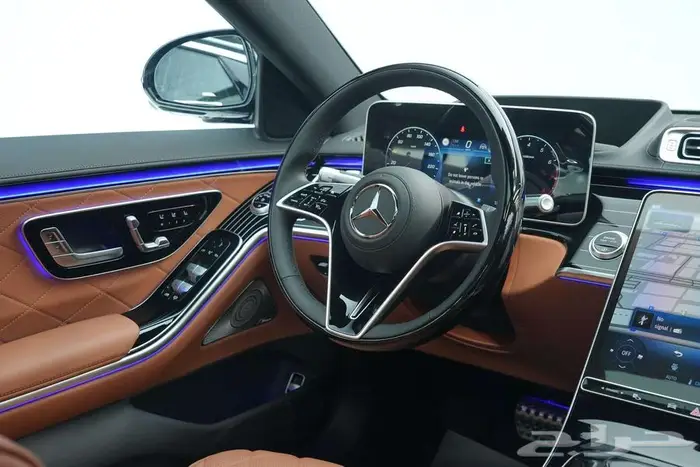 مرسيدس S 500 موديل 2025 أصفار خليجي رمادي غامق جملي 9