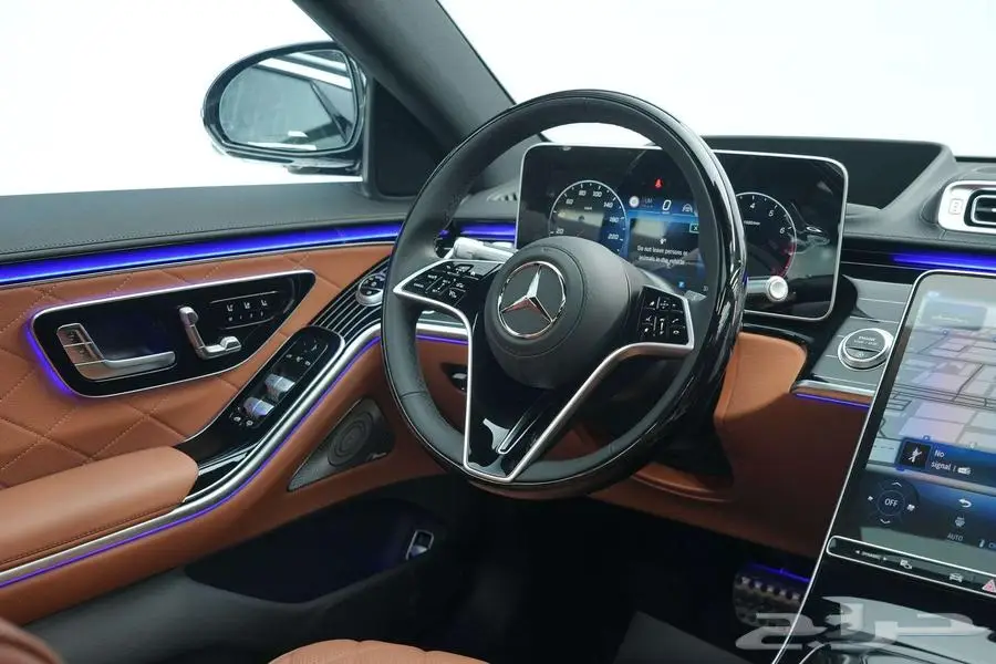 مرسيدس S 500 موديل 2025 أصفار خليجي رمادي غامق جملي 9