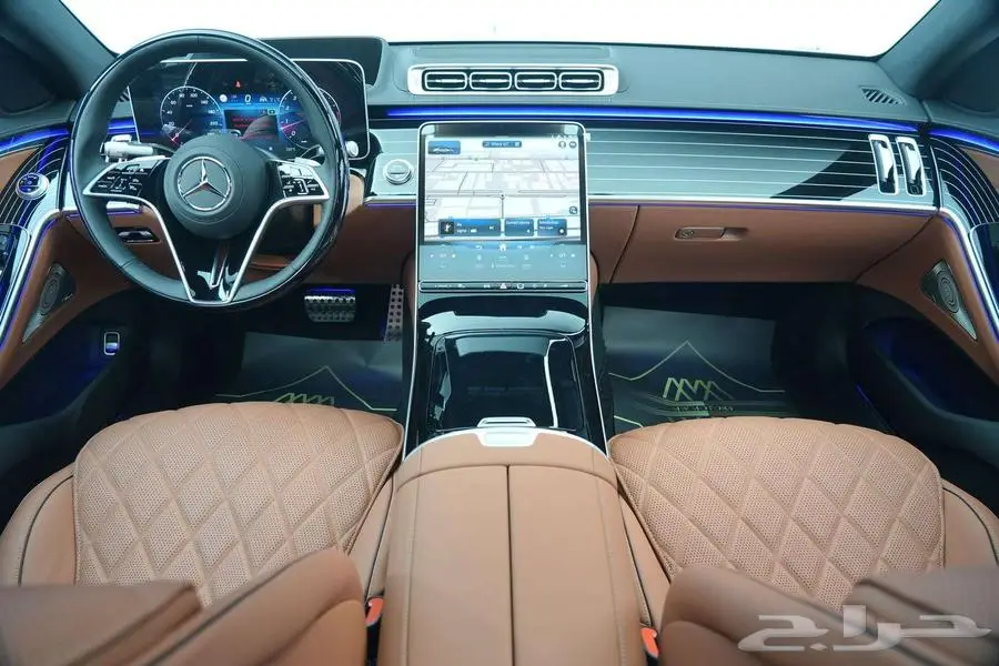 مرسيدس S 500 موديل 2025 أصفار خليجي رمادي غامق جملي 6