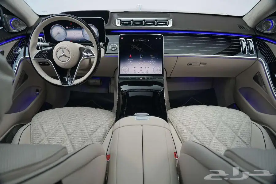 مرسيدس مايباخ S 680 موديل 2025 أصفار خليجي أسود ذهبي أبيض 6