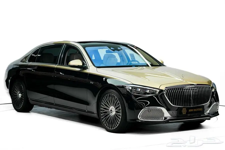 مرسيدس مايباخ S 680 موديل 2025 أصفار خليجي أسود ذهبي أبيض 0