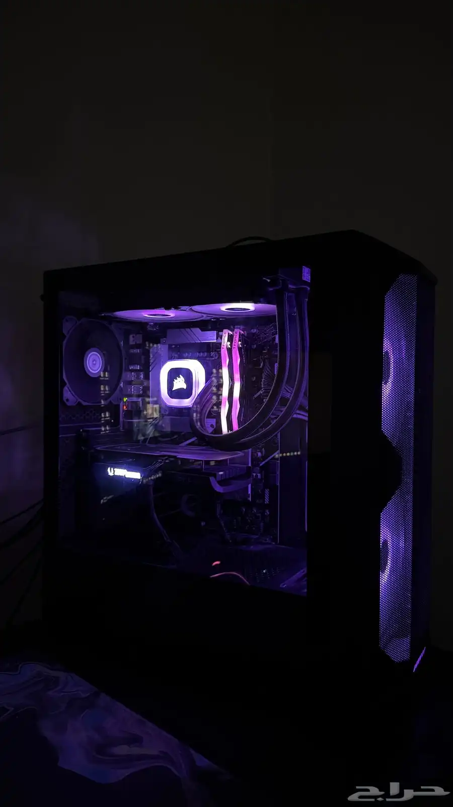 بي سي ألعاب RTX 4060   جيل 12 i5 تبريد مائي وكيس RGB 4