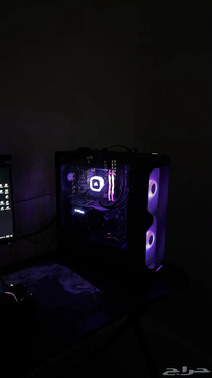 بي سي ألعاب RTX 4060   جيل 12 i5 تبريد مائي وكيس RGB 0