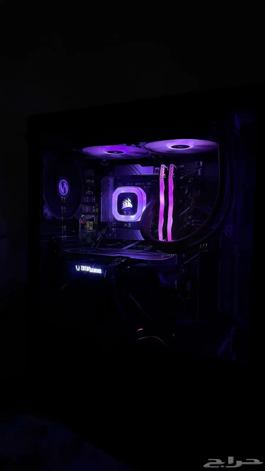 بي سي ألعاب RTX 4060   جيل 12 i5 تبريد مائي وكيس RGB 1