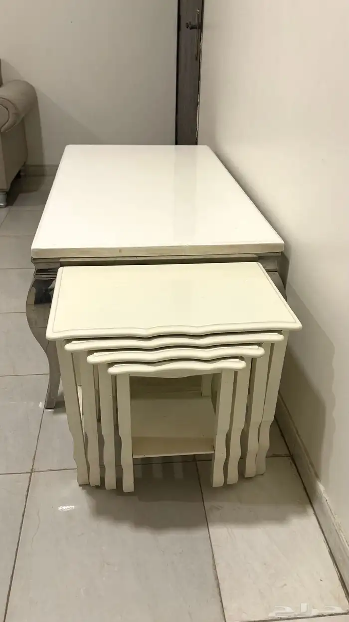 طقم طاولات خدمه طاولة رخام 0