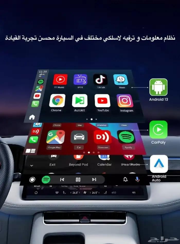 قطعة تحويل شاشة السيارة الى نظام اندريود karlinkit 8
