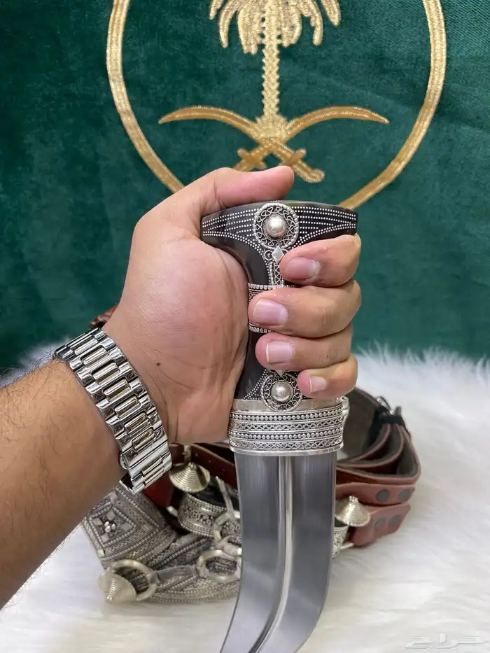 خنجر فضه قرن طبيعي سله مسمار 3
