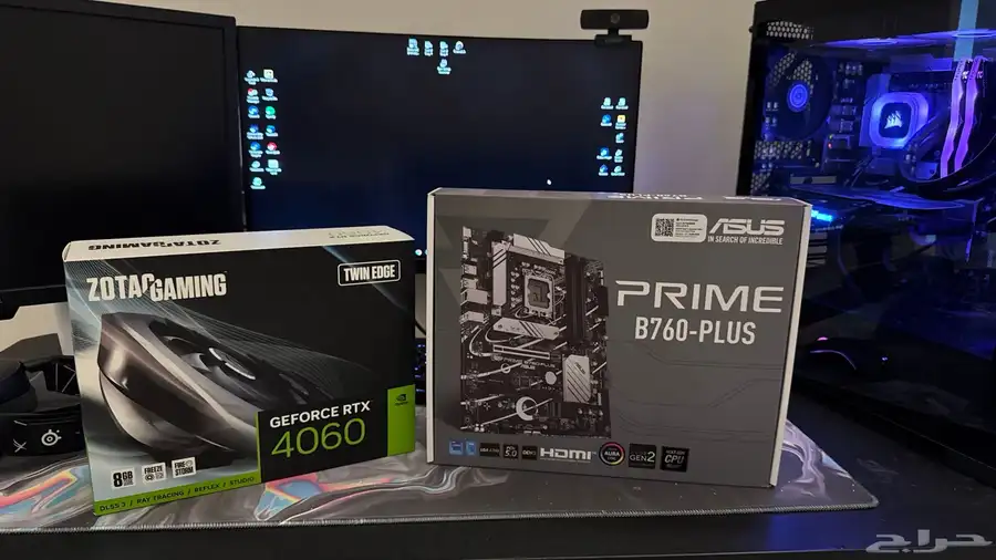 بي سي ألعاب RTX 4060   جيل 12 i5 تبريد مائي وكيس RGB 6