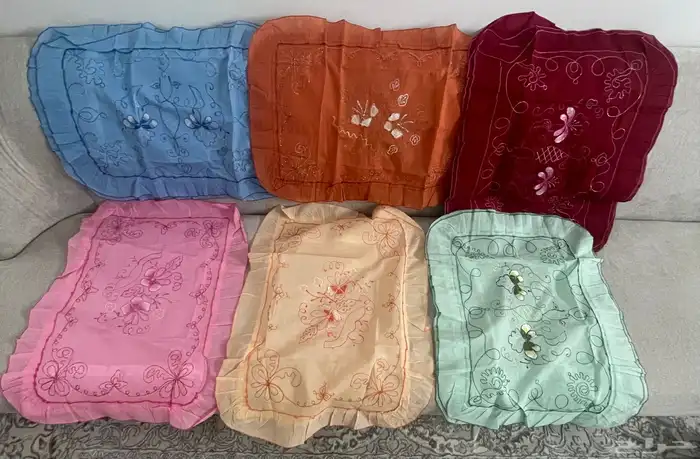 تلبيسات مخدات الطاووس وصباح الخير 9