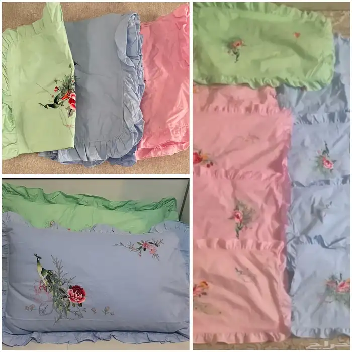 تلبيسات مخدات الطاووس وصباح الخير 13