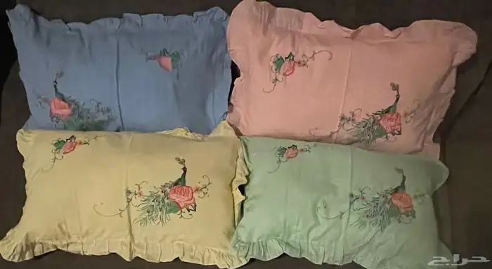 تلبيسات مخدات الطاووس وصباح الخير 2