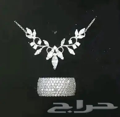 جديد عقد وخاتم فضة اصلي فاخر عقد واحد فقط مستعمل 2