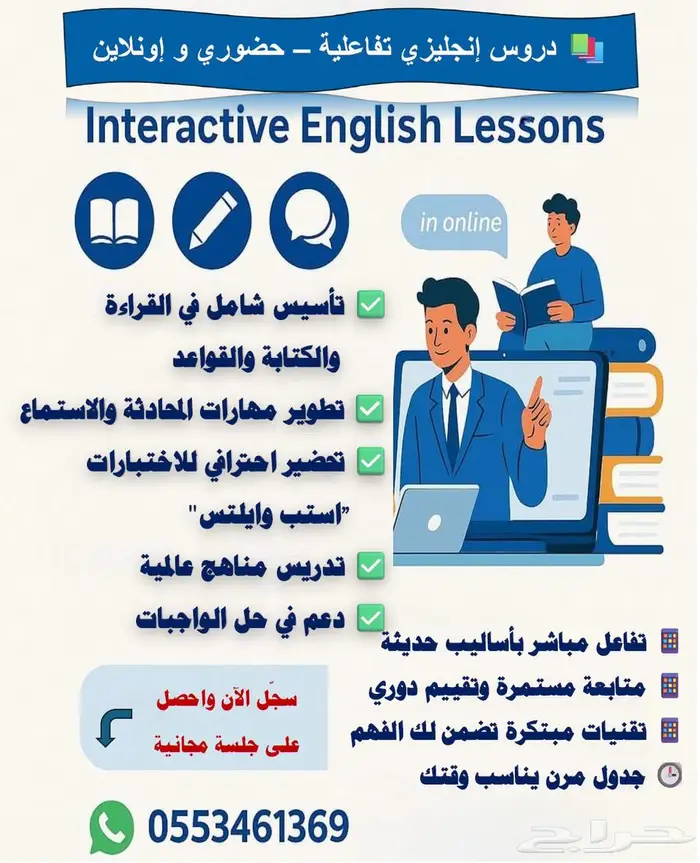 مدرس لغة إنجليزية خصوصي لجميع المستويات. 0