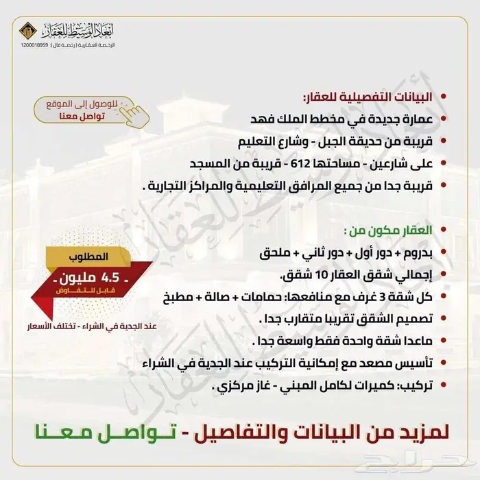 عمارة مميزة في مخطط الملك فهد - في المدينة المنورة 2