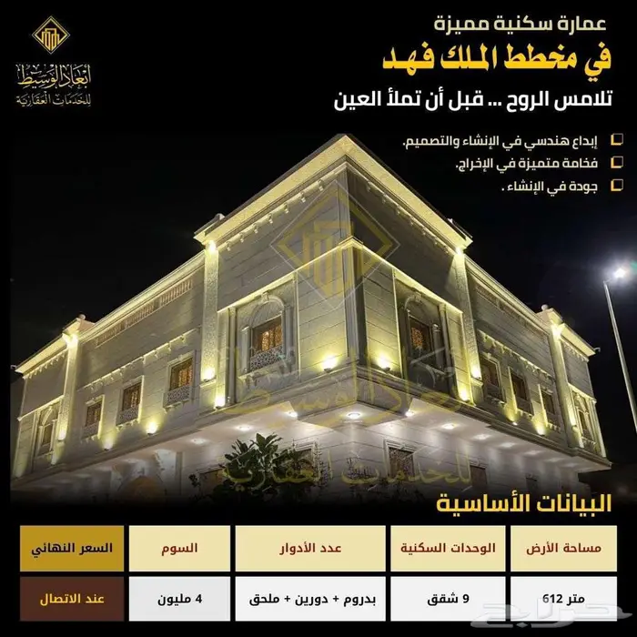 عمارة مميزة في مخطط الملك فهد - في المدينة المنورة 1