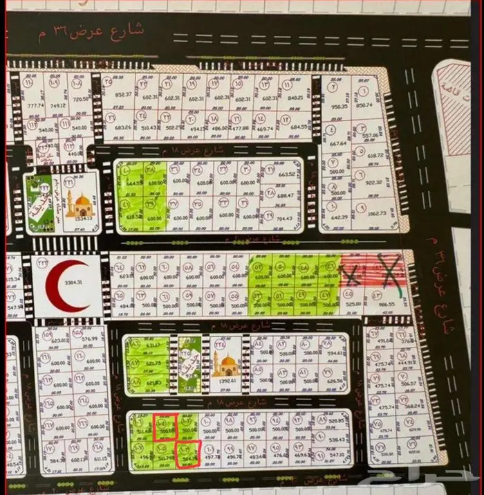 ارض سكنية للبيع تقبل التجزئة 0