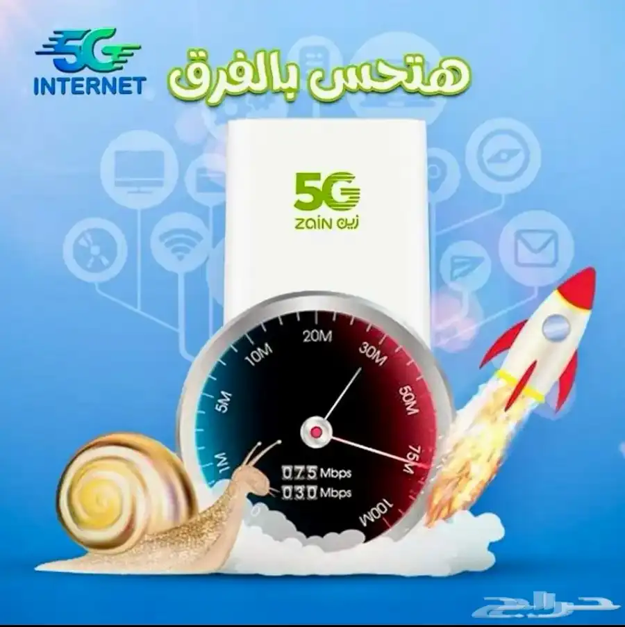 نت مفتوح بسرعة 100ميجا بايت بدون استخدام عادل 5