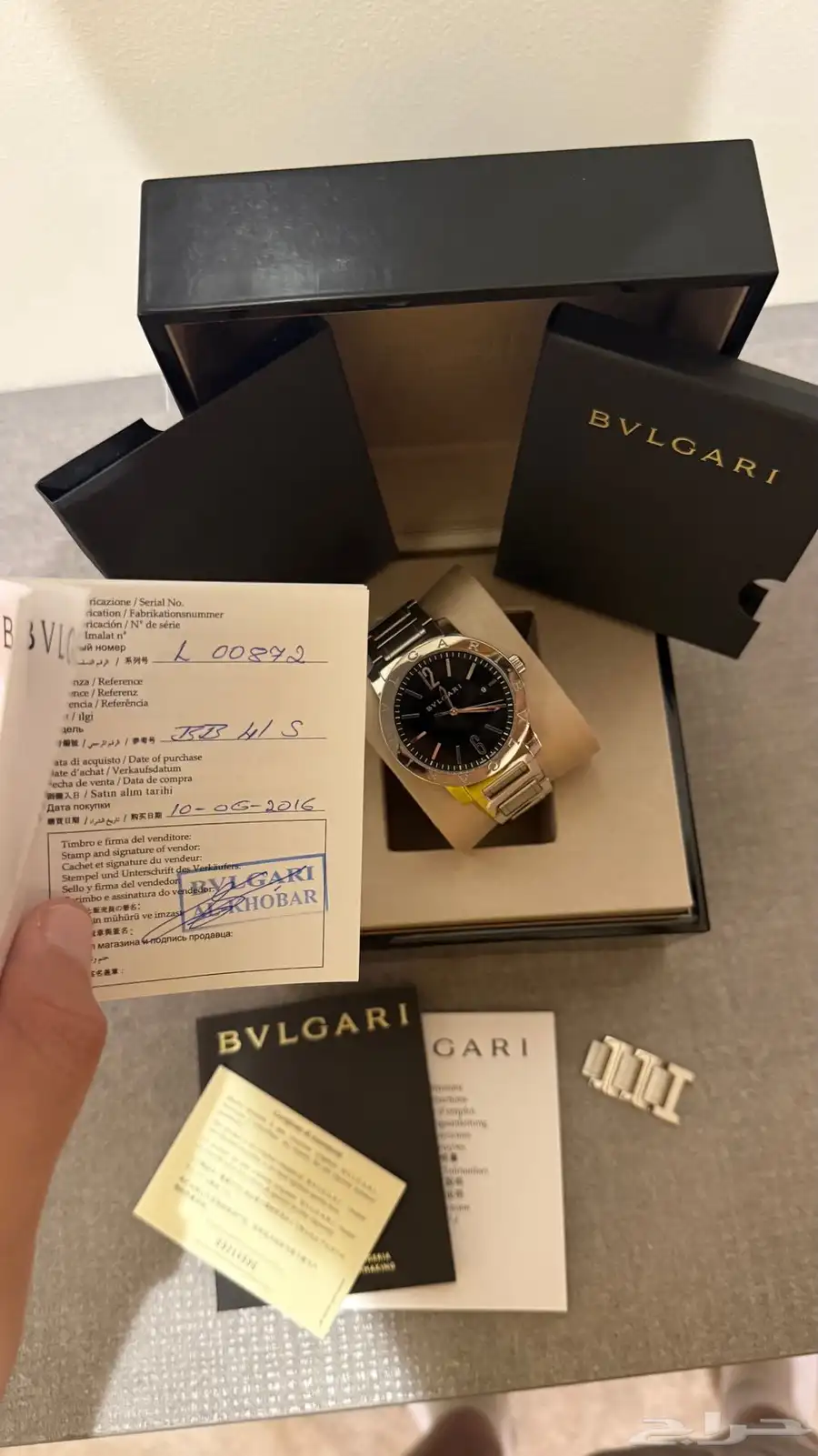 للبيع ساعة بولقري bvlgari مقاس 41 رجالية 2
