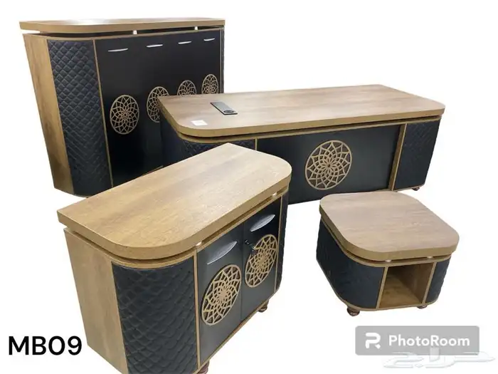 new office furniture جديد مكتب طقم جلد رمادي و مكاتب مدير 13