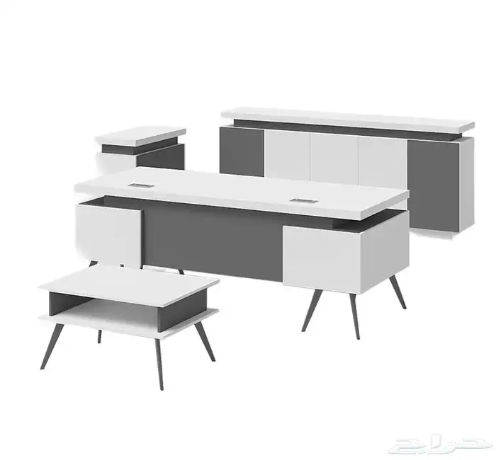 new office furniture جديد مكتب طقم جلد رمادي و مكاتب مدير 16