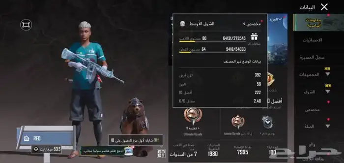 حساب ببجي للبيع 40