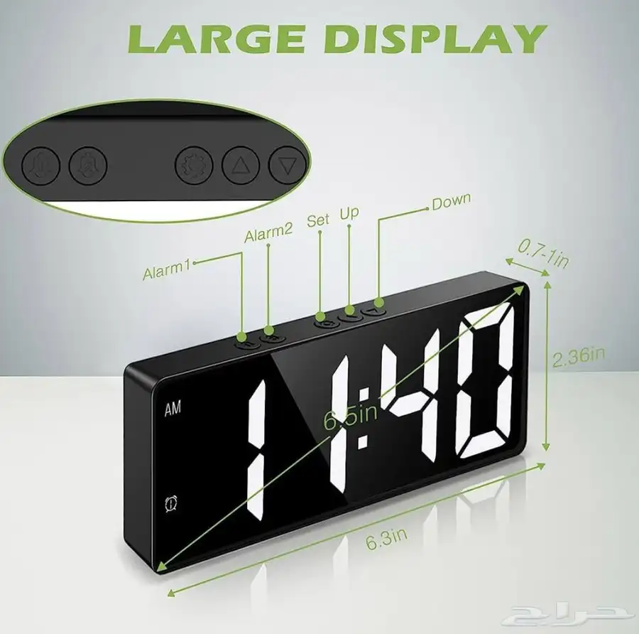 digital alarm clock index