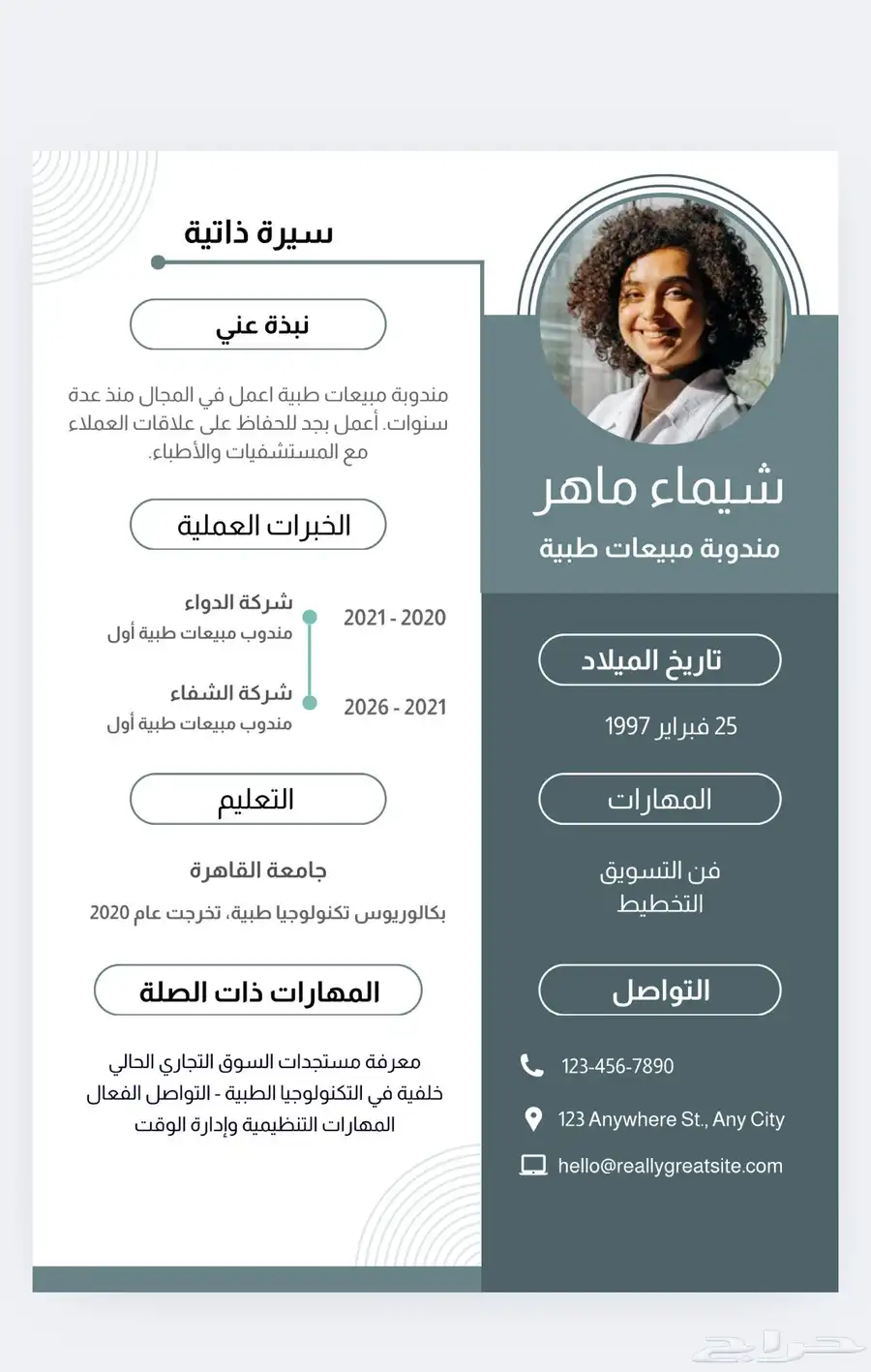 اقدم لك خدمة تصميم سيرة ذاتية باسلوب عصري 1