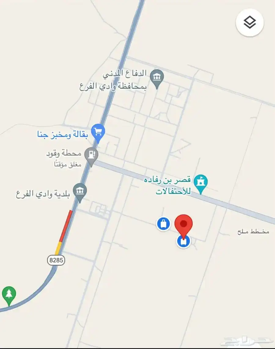 ارض شارعين مساحه كبيره بوادي الفرع 1