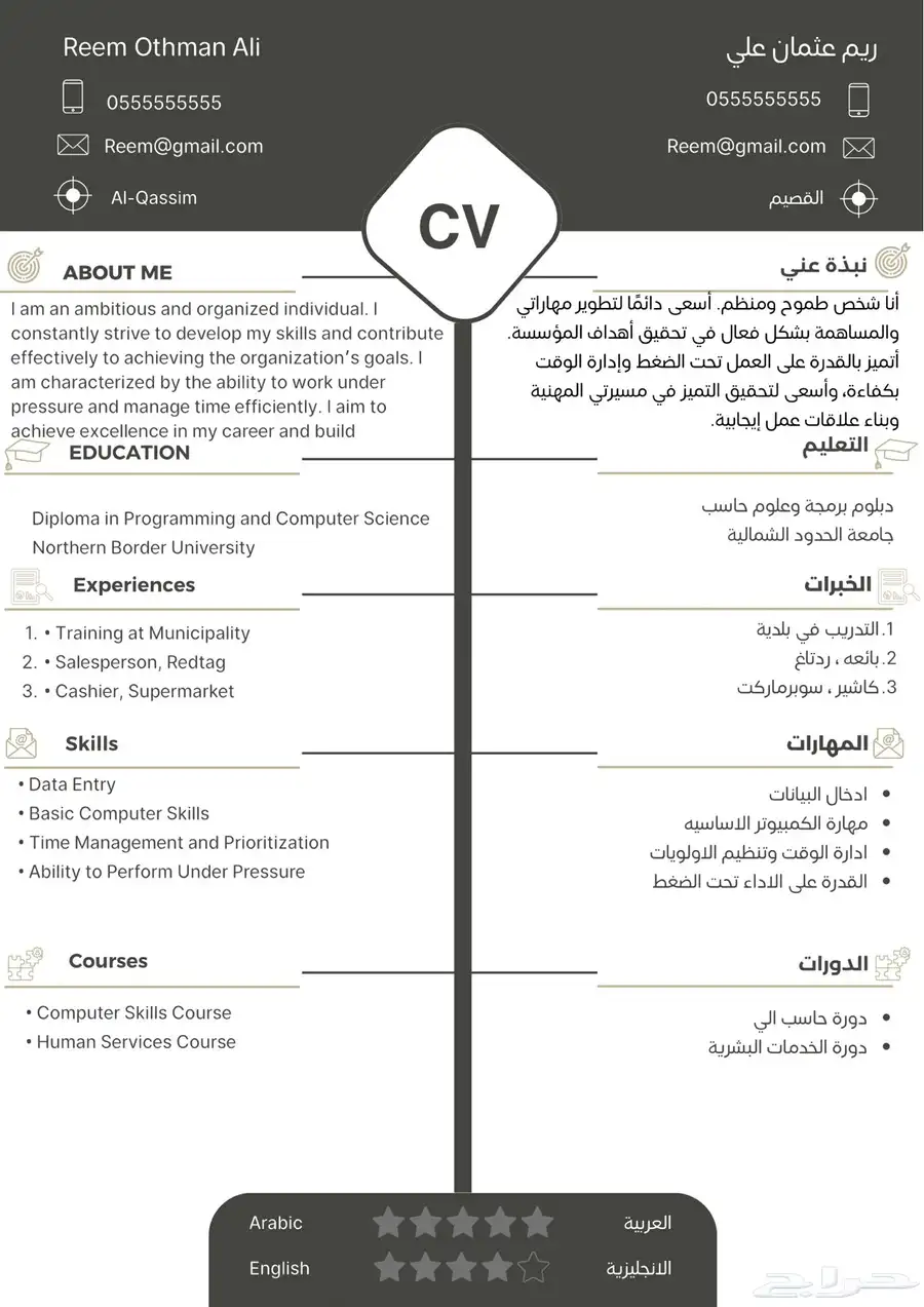 سيرة ذاتية احترافية 1