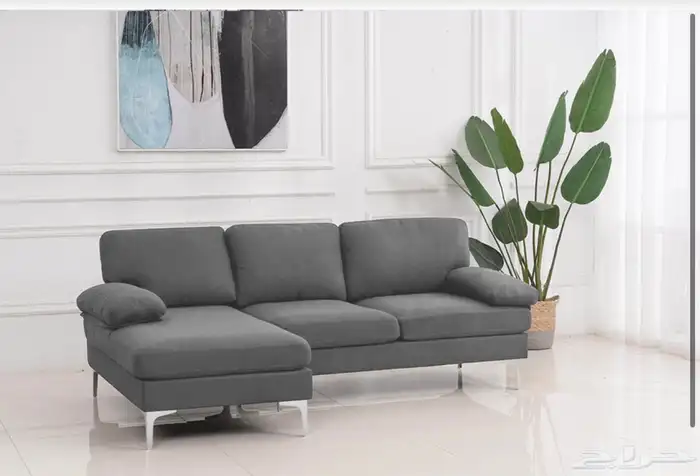 كنب زاوية لون رمادي 0