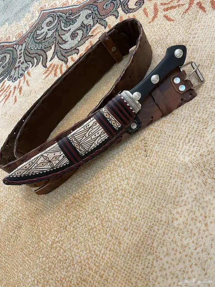 للبيع سكين فضه حزام 0