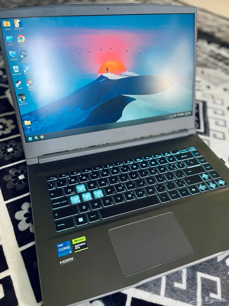 لاب توب العاب تردد شاشه 144 جيل 12 اي فايف Rtx2025 Msi 0