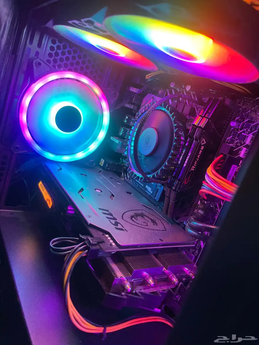 pc مستعمل للبيع مع الشاشه والماوس والكيبورد والماوس باد 1