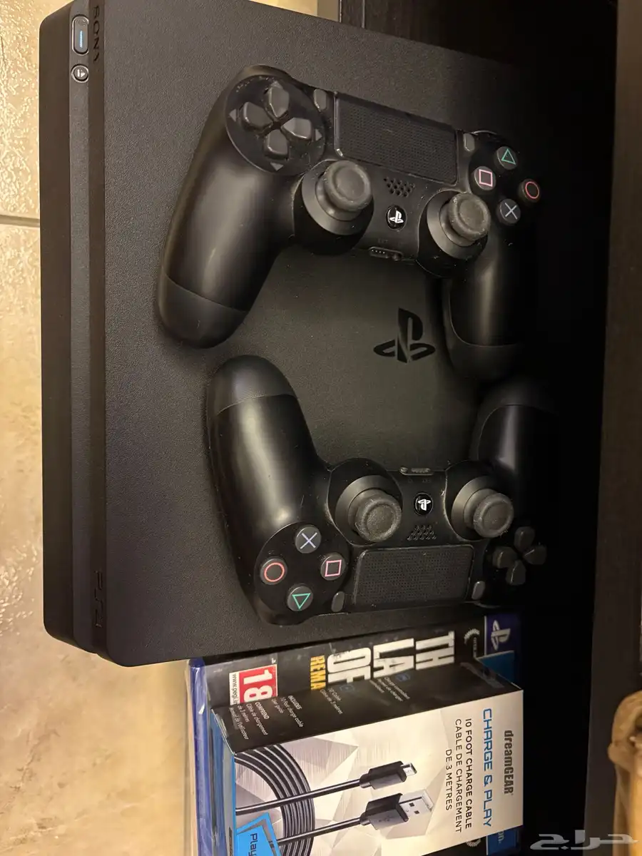 PS4 بلايستيشن 4 سليم شبه جديد   ملحقات وألعاب قوية 0