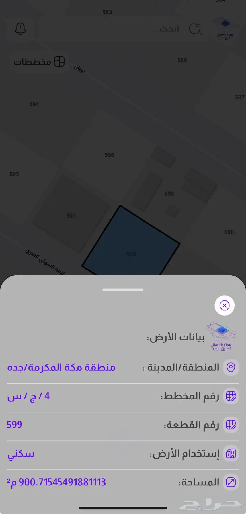 ارض سكنية مميزة للبيع جدة. حي الفروسية ب 13